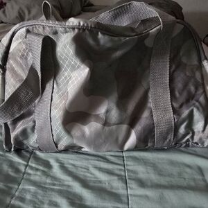 Gray Camouflage Men's Bag With Strap